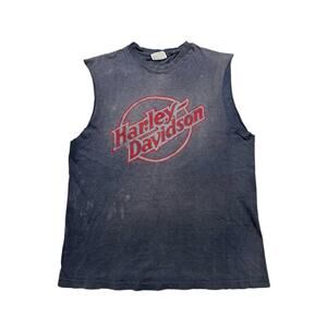 VTG 80’s Harley Davidson Southern Nevada - Las Vegas Cutoff Tee Size Large